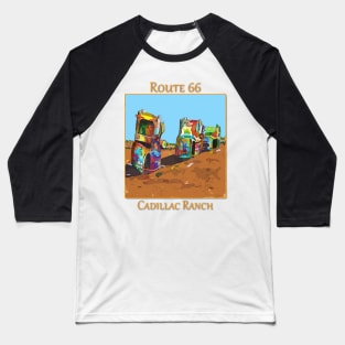 Cadillac Ranch, Route 66 Baseball T-Shirt